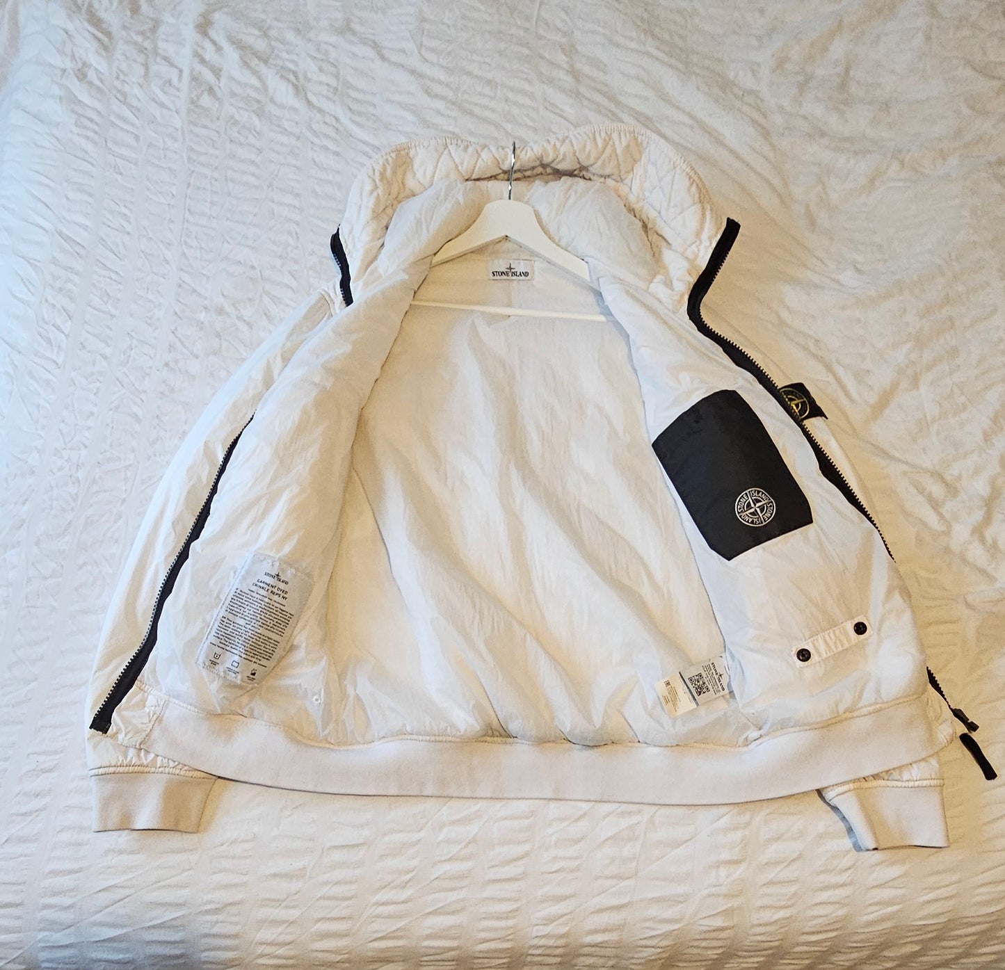 Stone Island Dyed Crinkle Reps NY Coat 🤍 White
