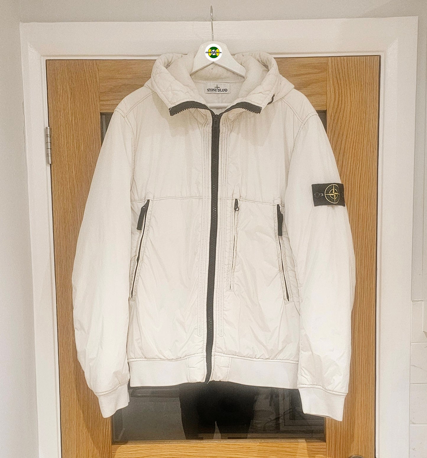 Stone Island Dyed Crinkle Reps NY Coat 🤍 White