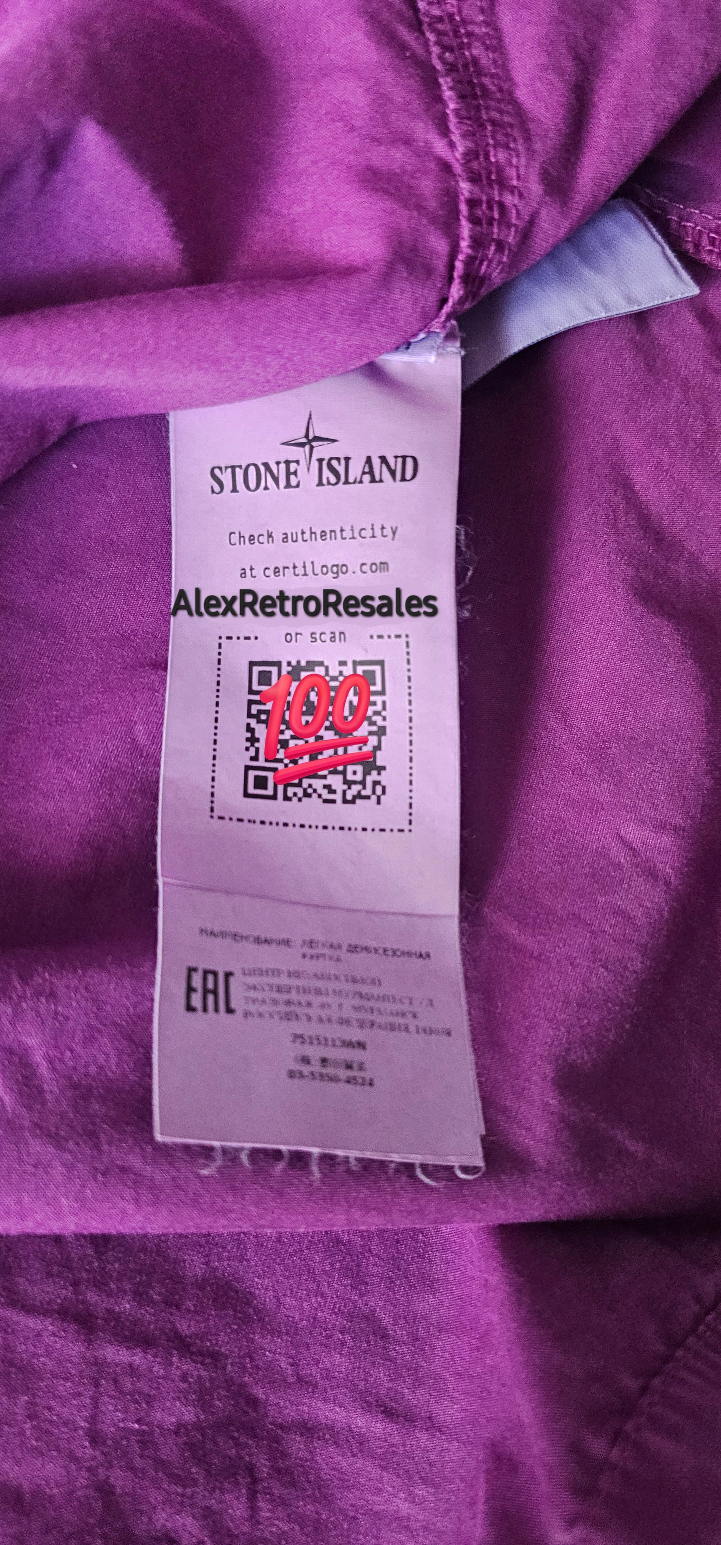 Stone Island Overshirt Double Zipped 💜 Purple