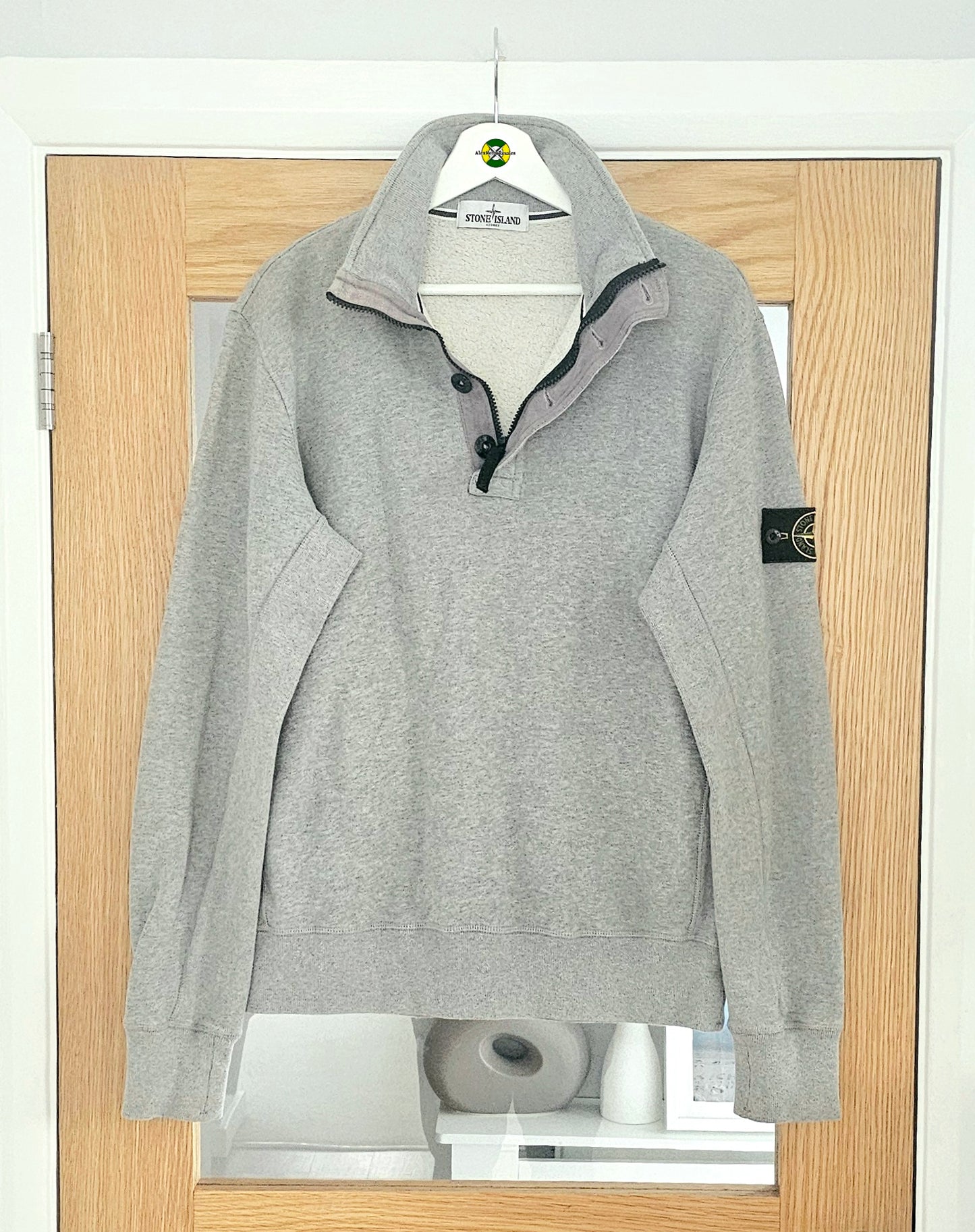 Stone Island Quarter Zip Jumper 🩶 Grey