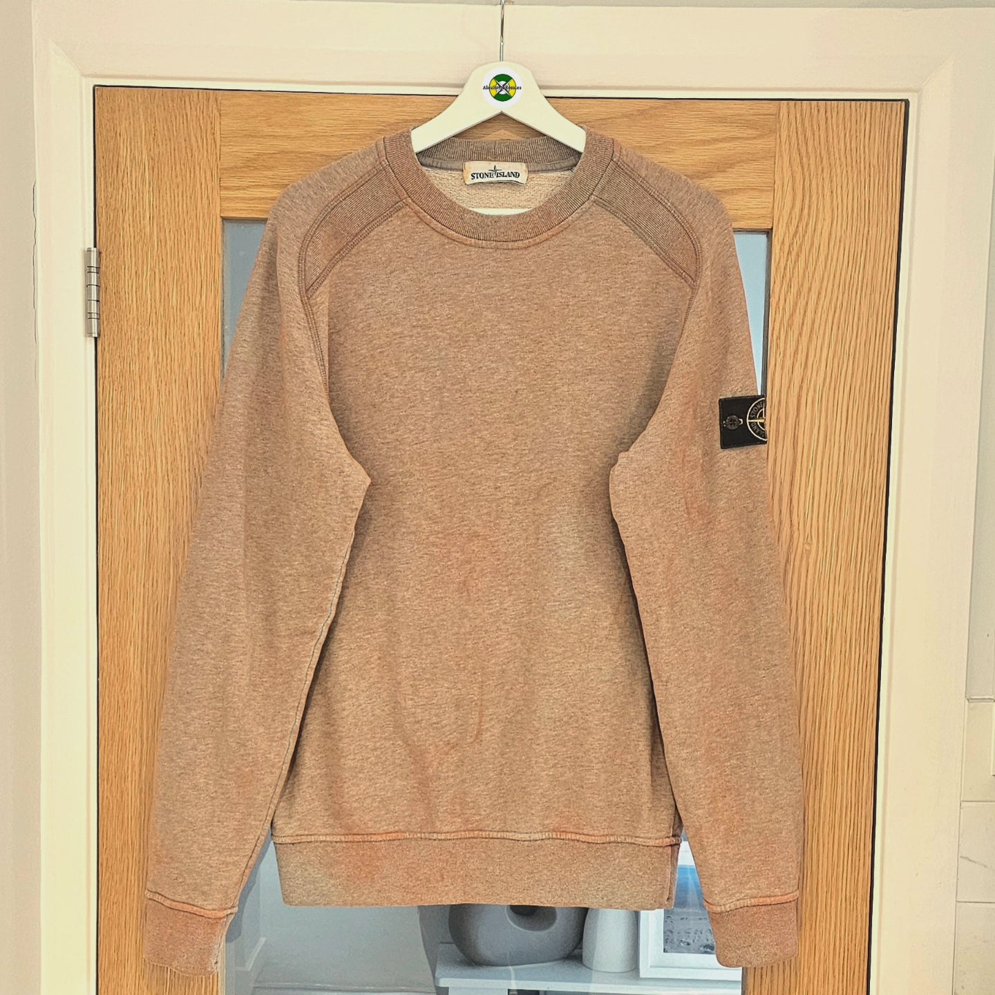 Stone Island Jumper Dust Treatment 🧡🩶 Orange/Grey