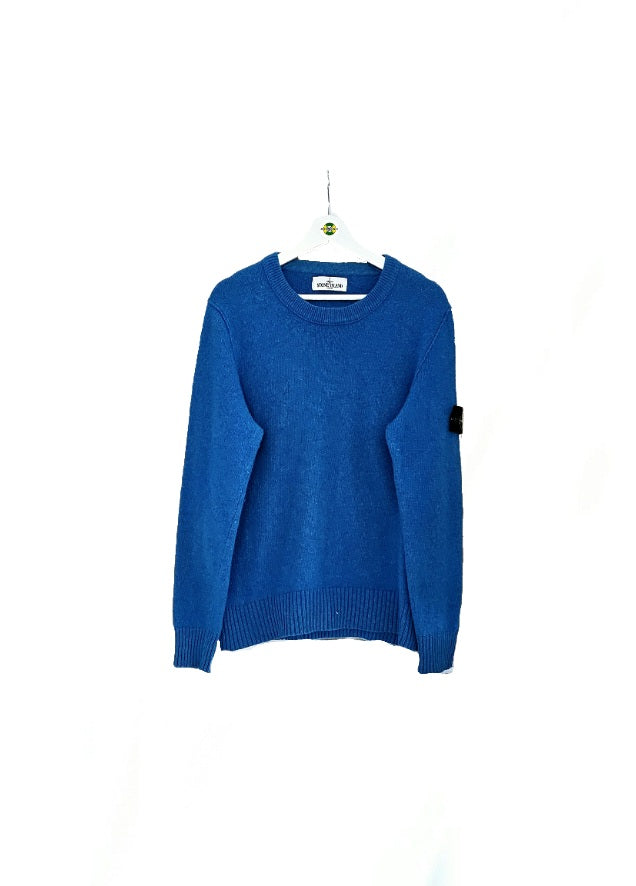 Stone Island Knit Jumper Electric Blue