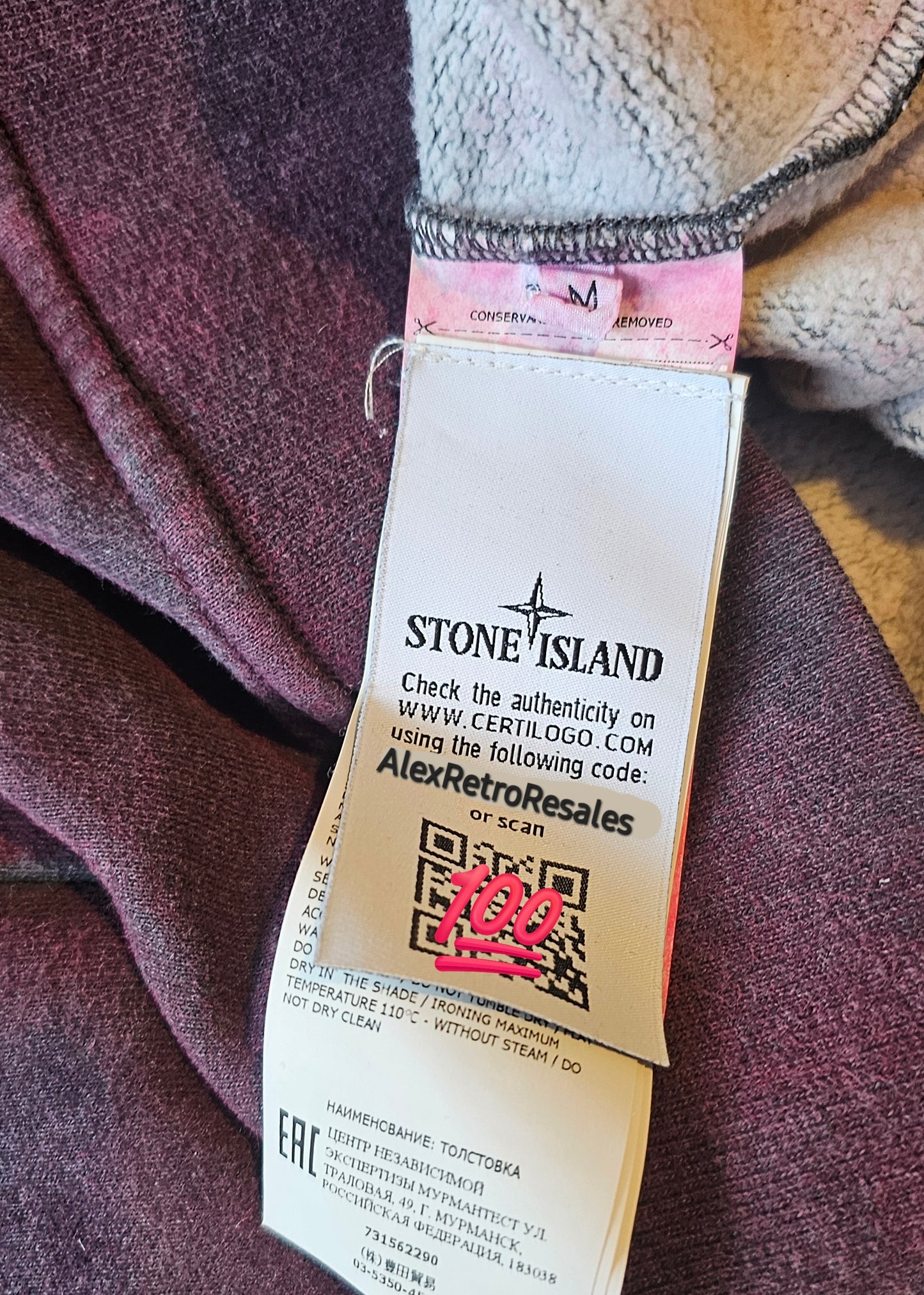 Stone Island Jumper Dust Treatment 🩷🩶 Purple/Grey