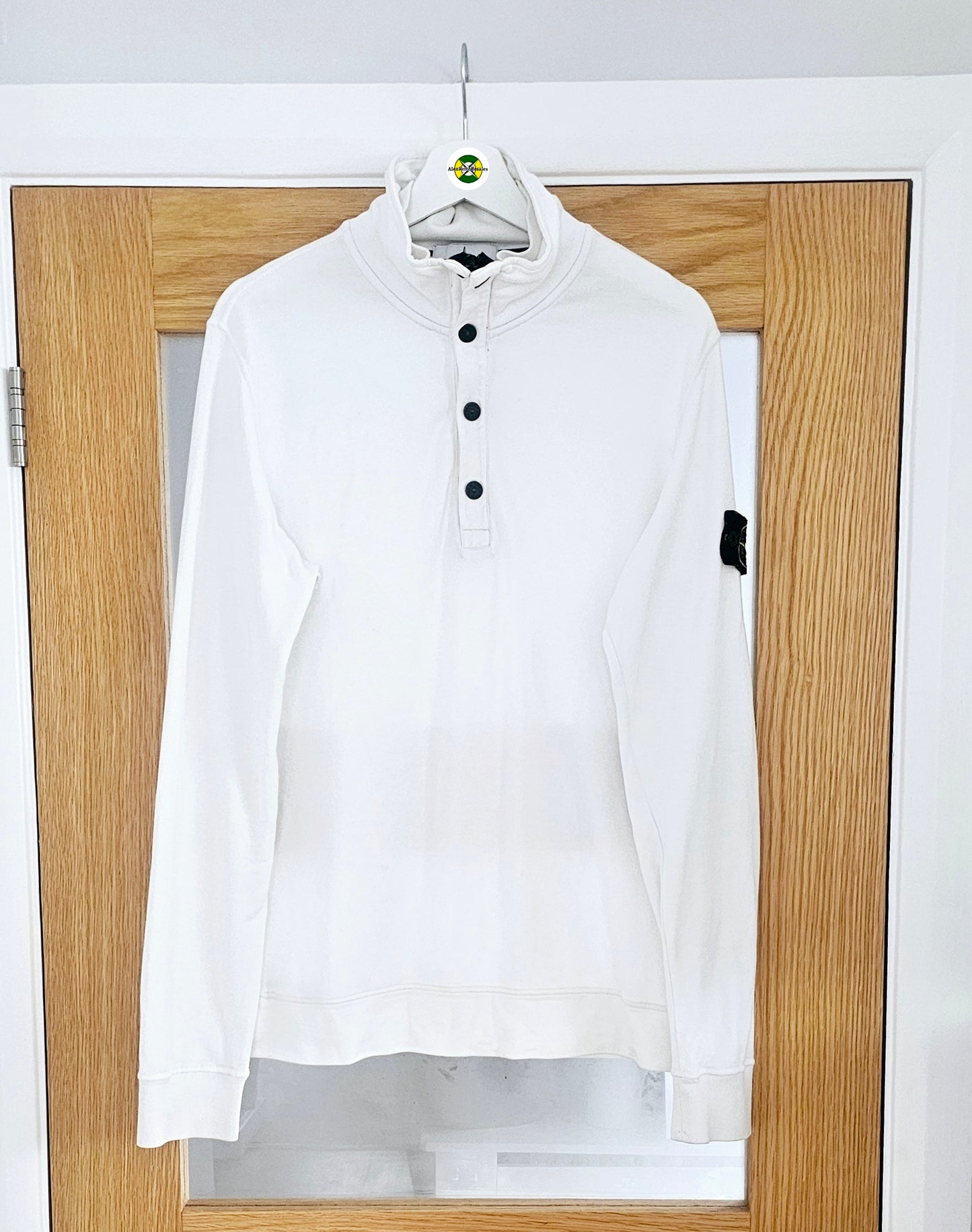 Stone Island Quarter Zip Jumper 🤍 White