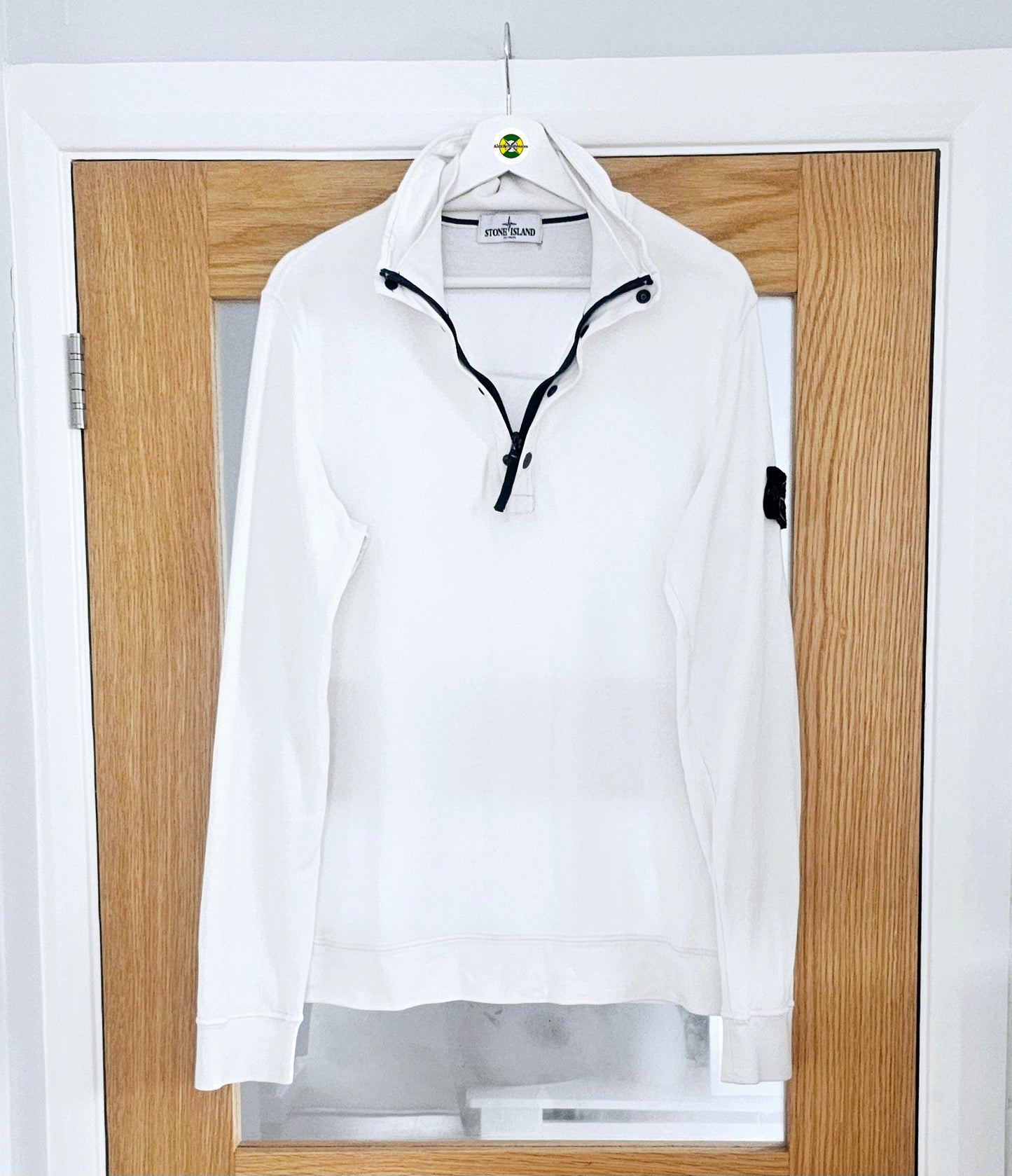 Stone Island Quarter Zip Jumper 🤍 White