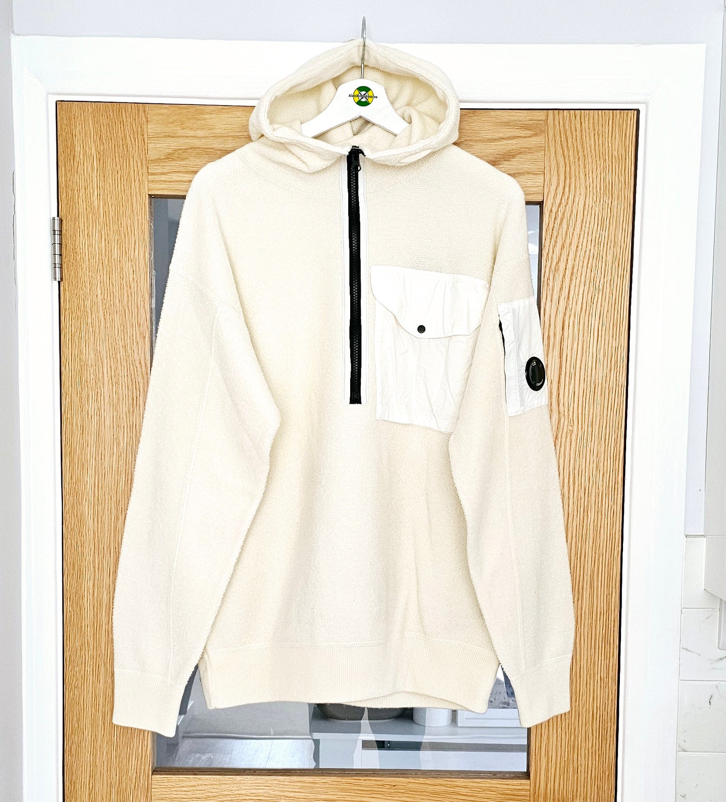 🤍 CP Company Jumper/Hoodie White Lmbs Wool